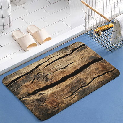 Vintage Wood Grain£üVintage Distressed Wood Grain Diatomite Mat, Absorbent Quick?Dry Non?Slip Bathroom Entry Floor Rug