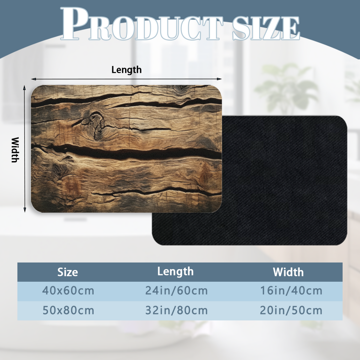 Vintage Wood Grain£üVintage Distressed Wood Grain Diatomite Mat, Absorbent Quick?Dry Non?Slip Bathroom Entry Floor Rug