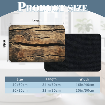 Vintage Wood Grain£üVintage Distressed Wood Grain Diatomite Mat, Absorbent Quick?Dry Non?Slip Bathroom Entry Floor Rug