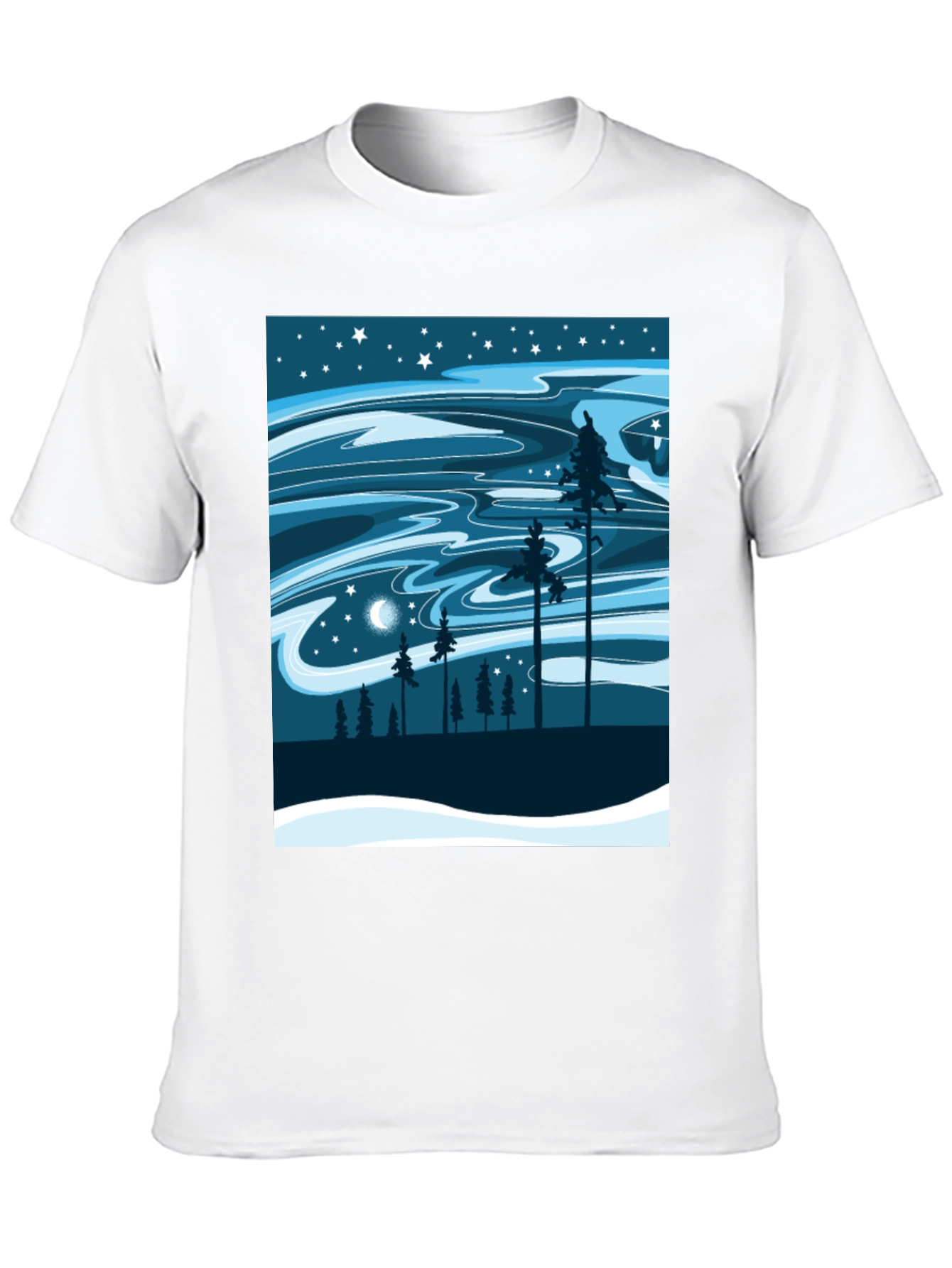 Night Sky Forest Graphic Tee
