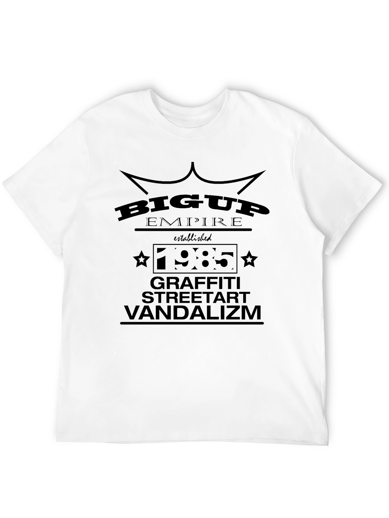 Big Up Empire Black Graphic T-Shirt