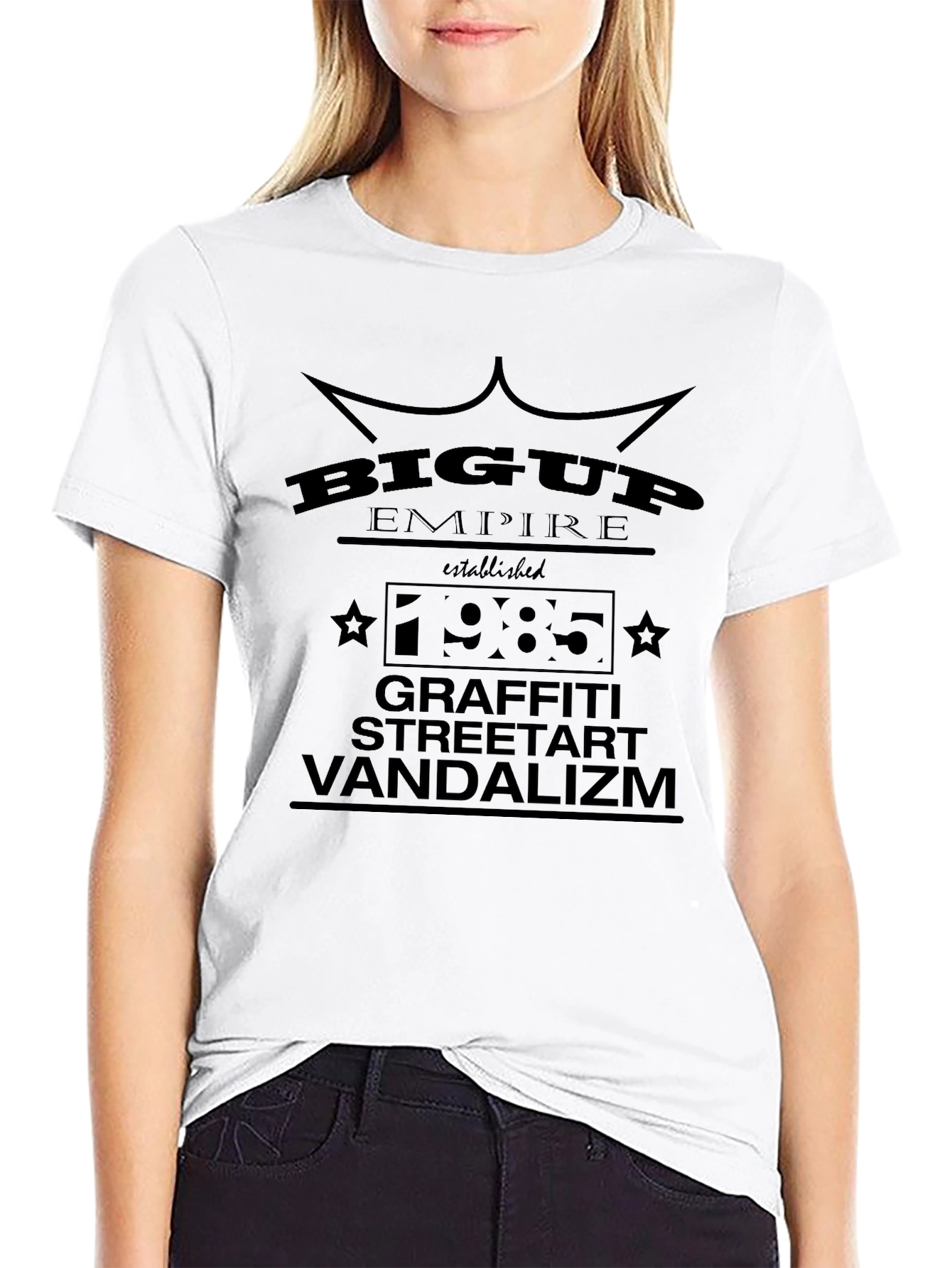 Big Up Empire Black Graphic T-Shirt