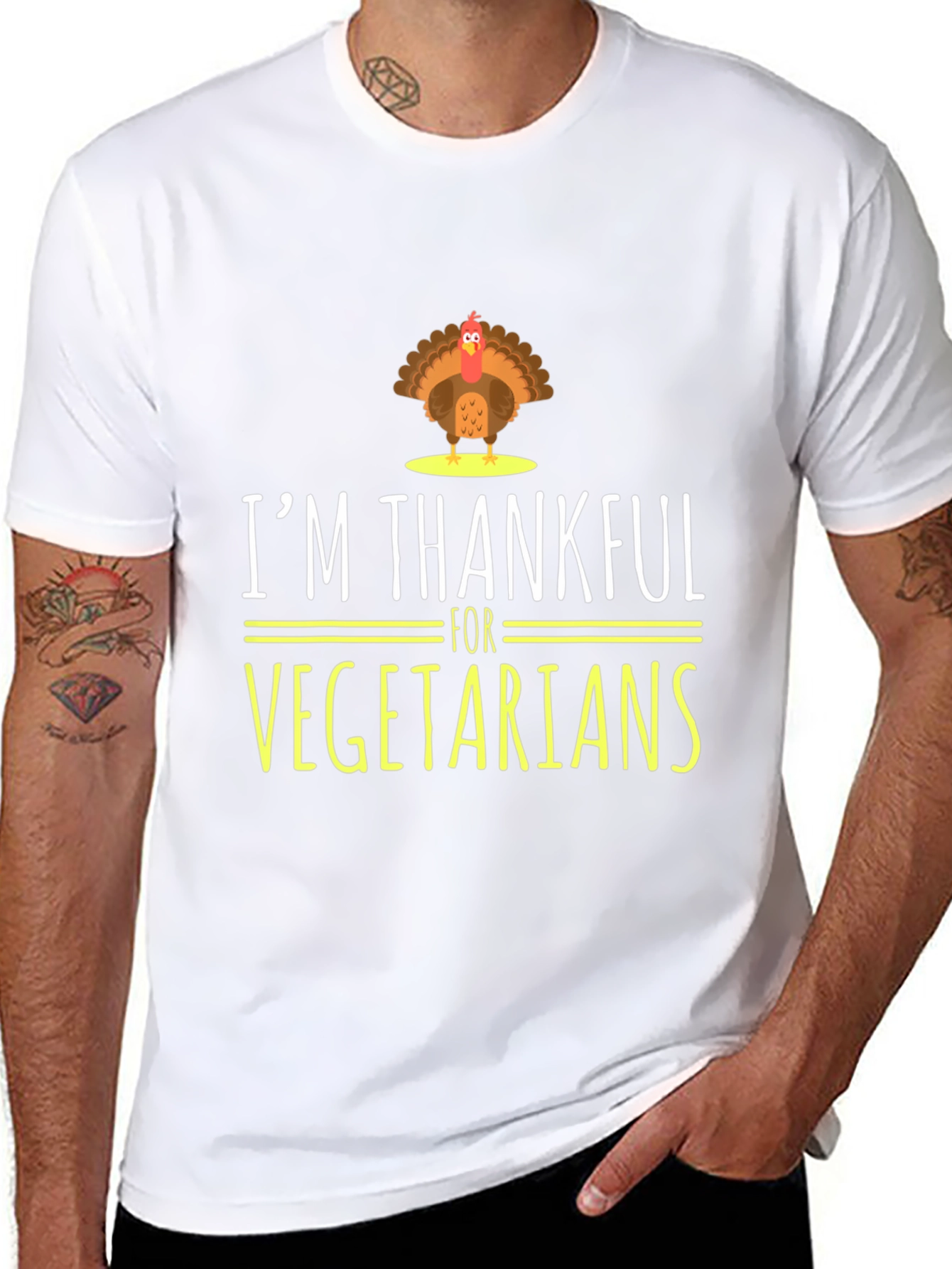 Im Thankful for Vegetarians Turkey Graphic T-Shirt