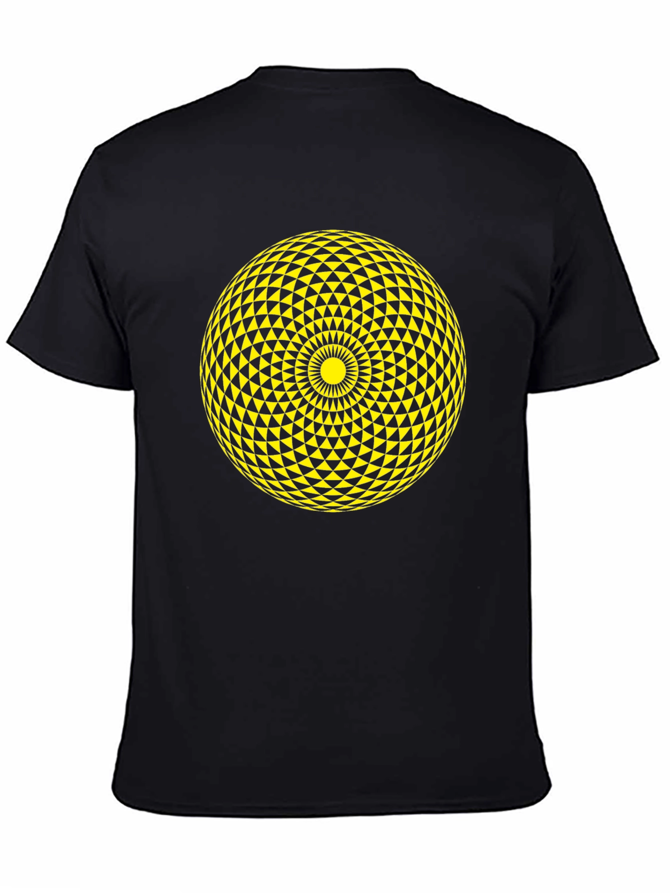 Geometric Sphere Graphic Tee - Stylish Black T-Shirt