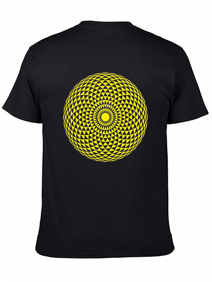 Geometric Sphere Graphic Tee - Stylish Black T-Shirt