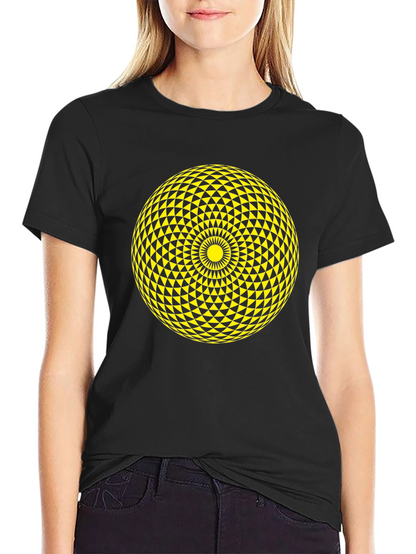 Geometric Sphere Graphic Tee - Stylish Black T-Shirt
