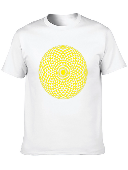 Geometric Sphere Graphic Tee - Stylish Black T-Shirt