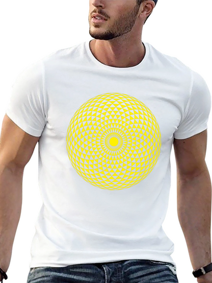 Geometric Sphere Graphic Tee - Stylish Black T-Shirt