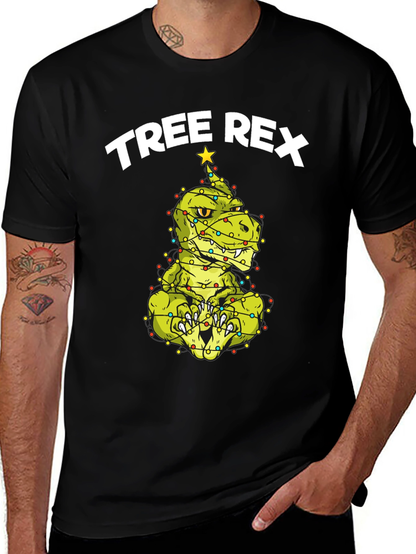 Tree Rex Dinosaur Christmas T-Shirt