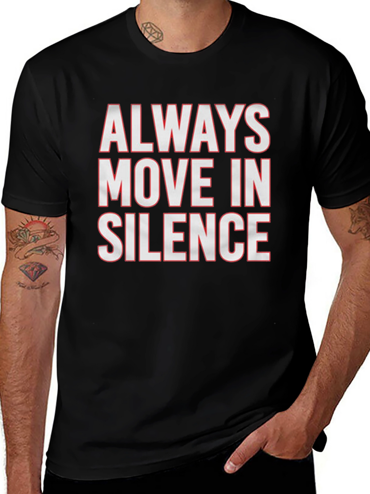 Always Move in Silence Graphic Tee
