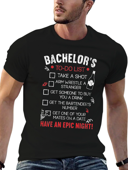 Bachelor Party To-Do List T-Shirt