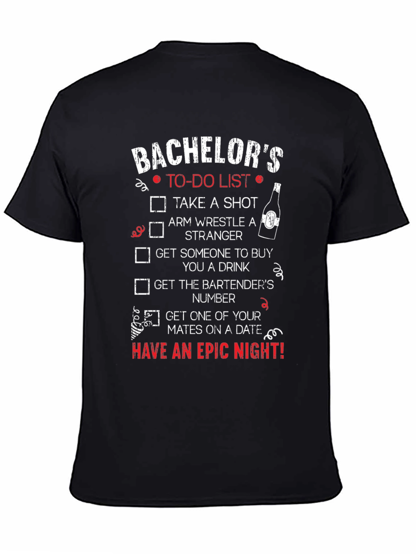 Bachelor Party To-Do List T-Shirt