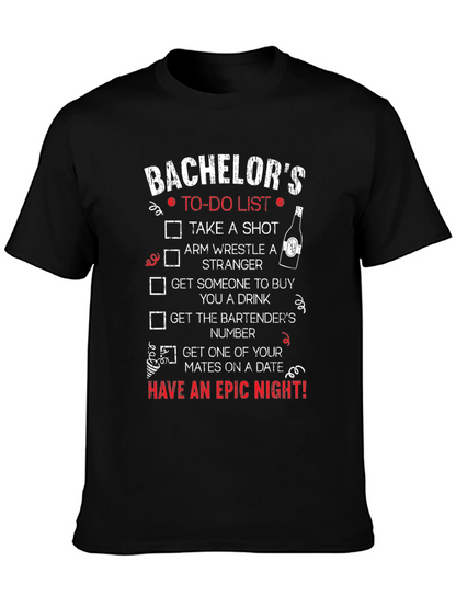 Bachelor Party To-Do List T-Shirt