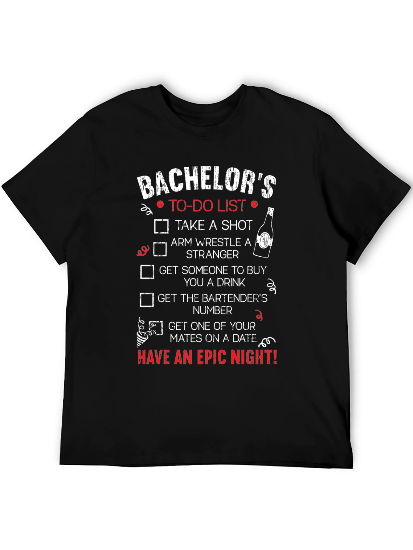 Bachelor Party To-Do List T-Shirt