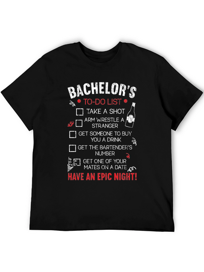 Bachelor Party To-Do List T-Shirt