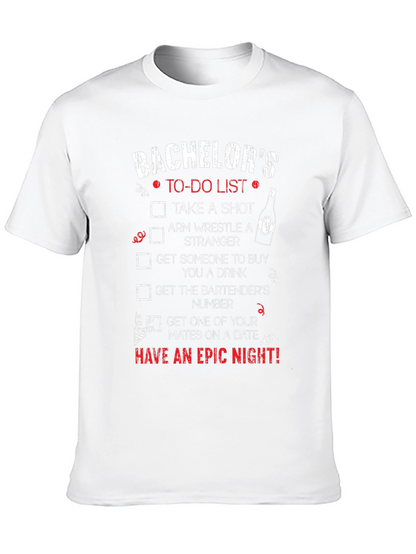 Bachelor Party To-Do List T-Shirt