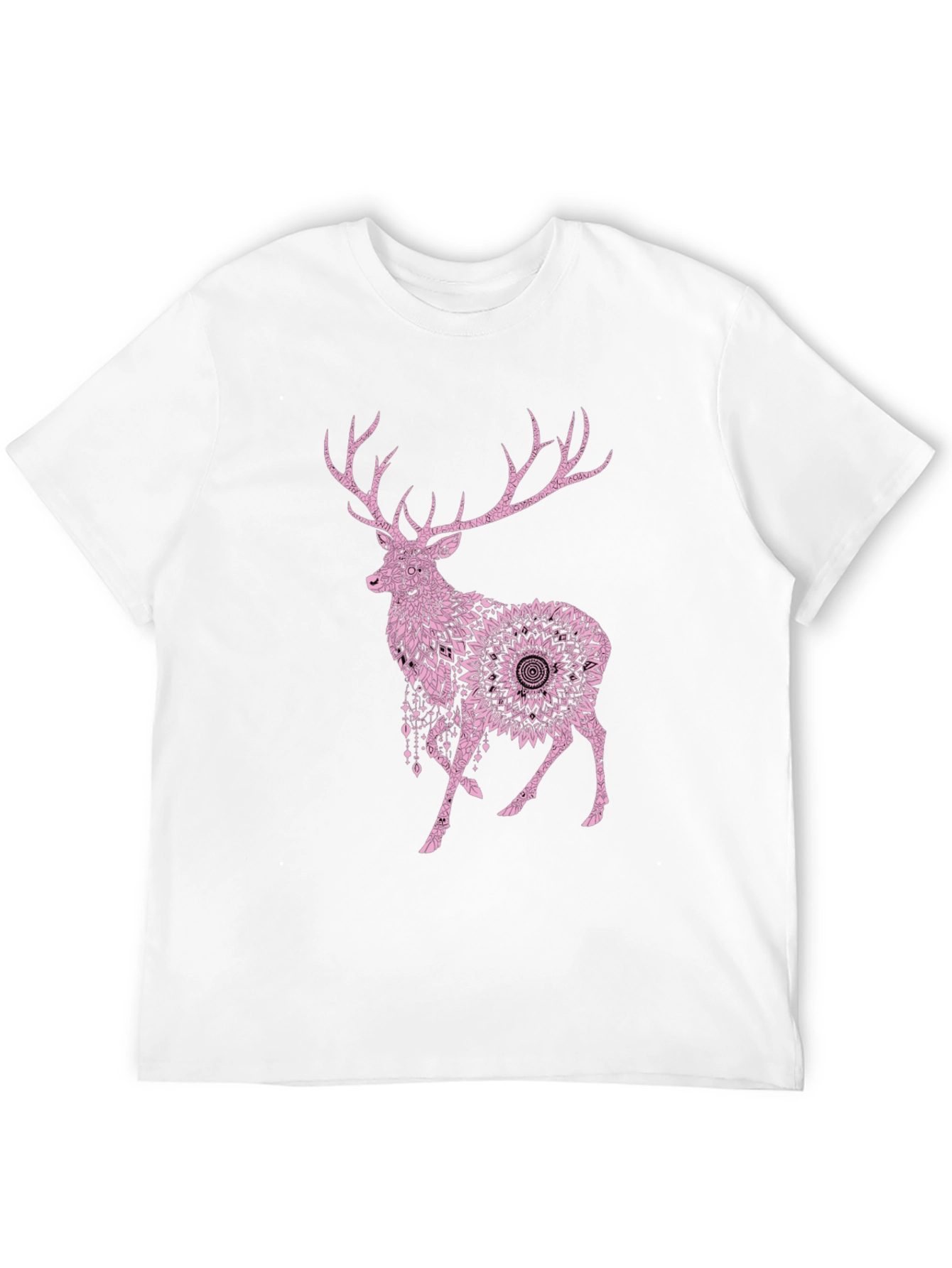 Deer Mandala Graphic T-Shirt - Mens Black Tee