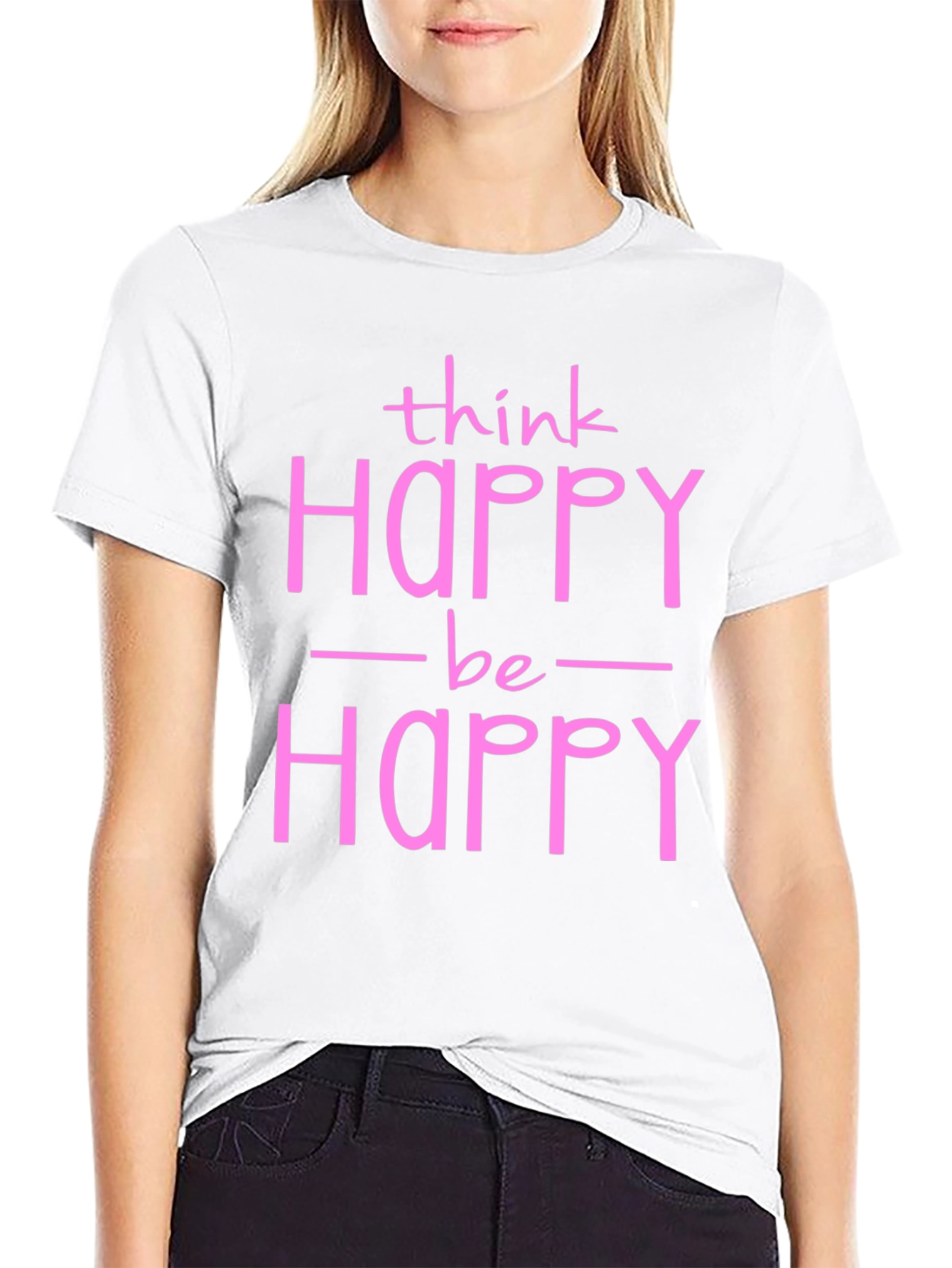 Think Happy Be Happy Graphic Tee