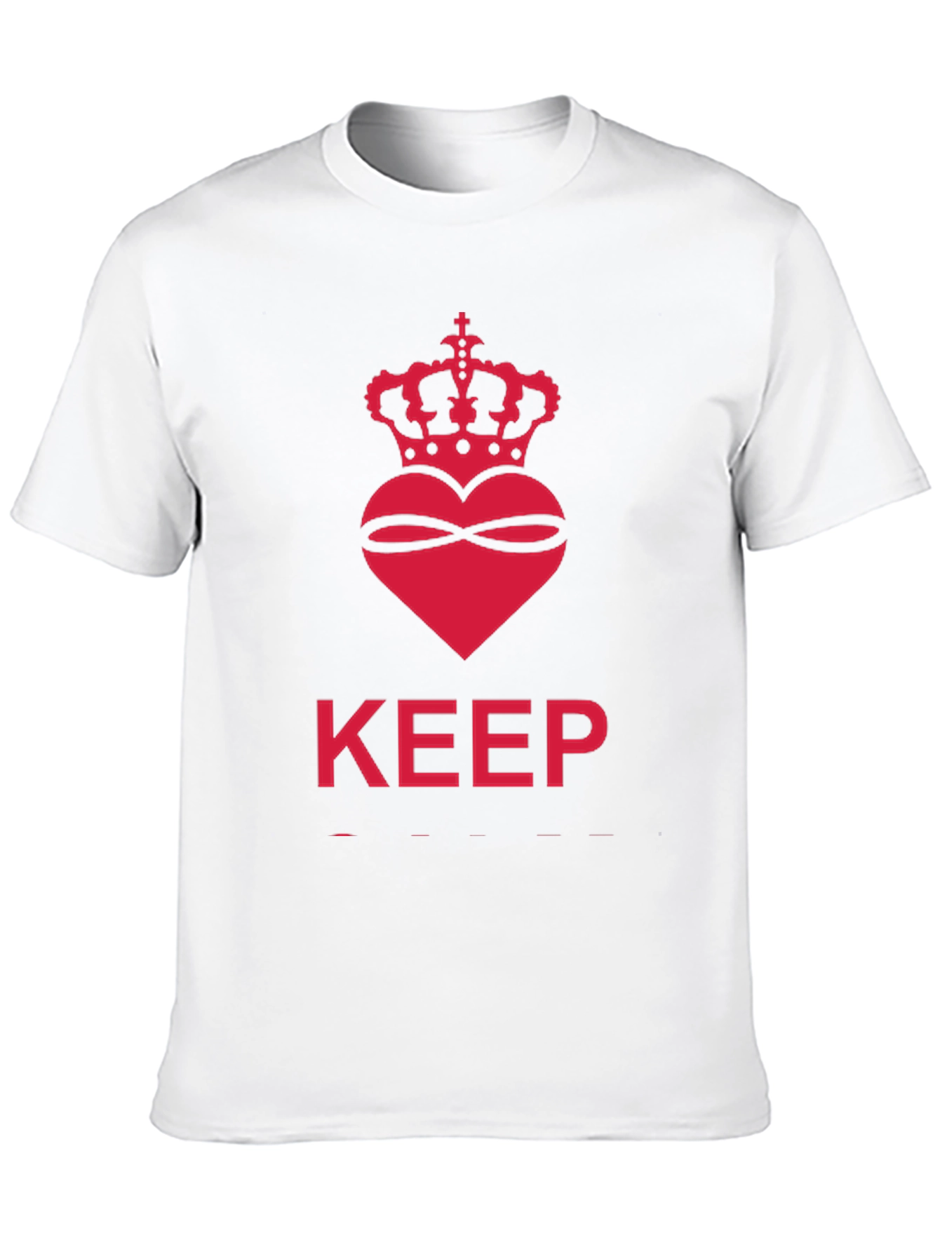 Keep Calm Crown Heart Black T-Shirt