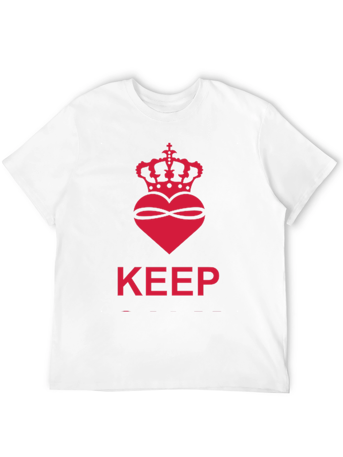 Keep Calm Crown Heart Black T-Shirt