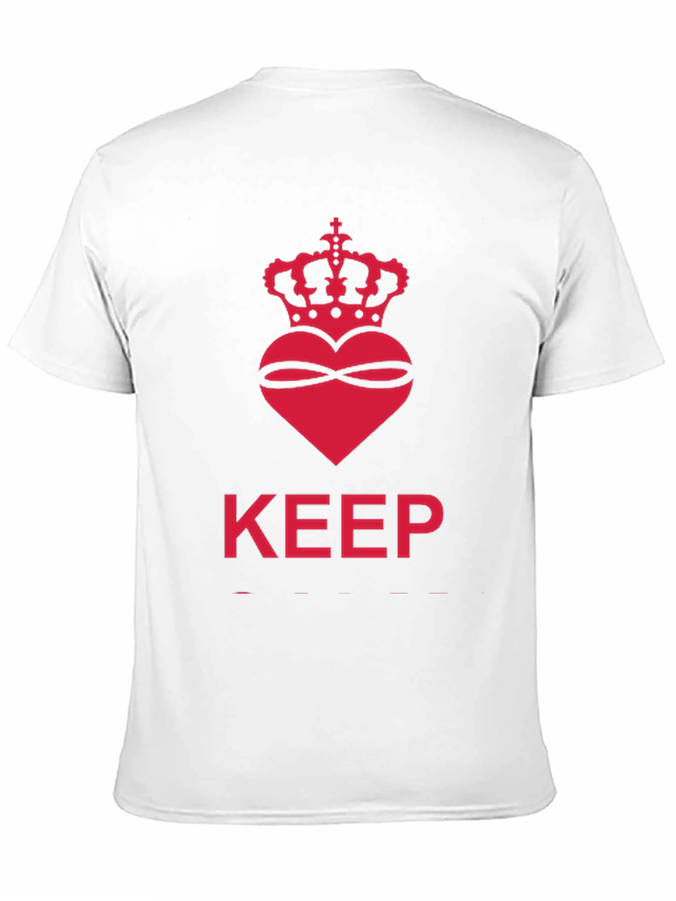 Keep Calm Crown Heart Black T-Shirt