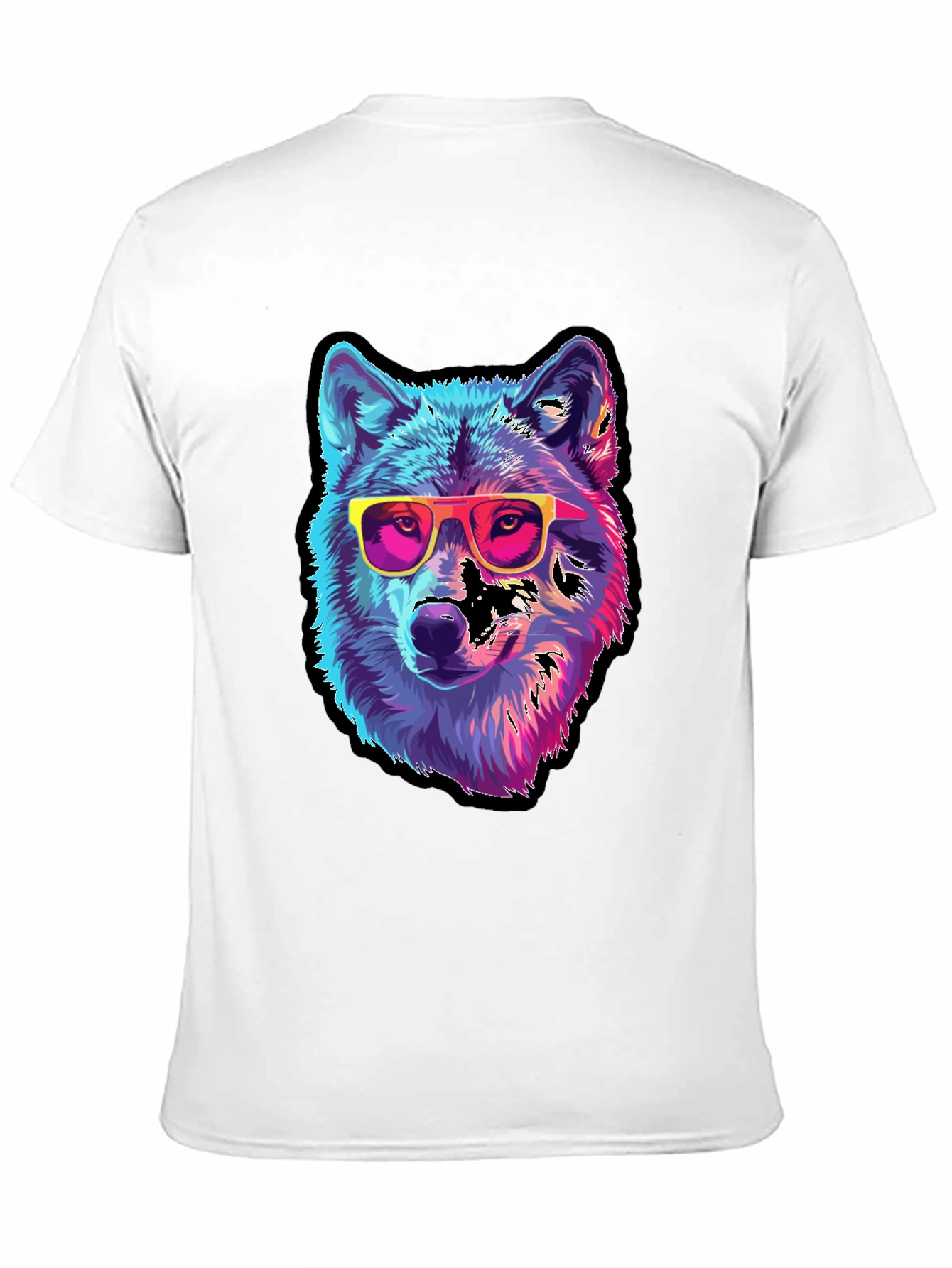 Cool Wolf Graphic Tee - Black