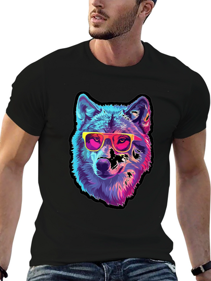 Cool Wolf Graphic Tee - Black