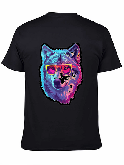 Cool Wolf Graphic Tee - Black