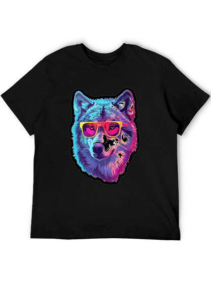 Cool Wolf Graphic Tee - Black