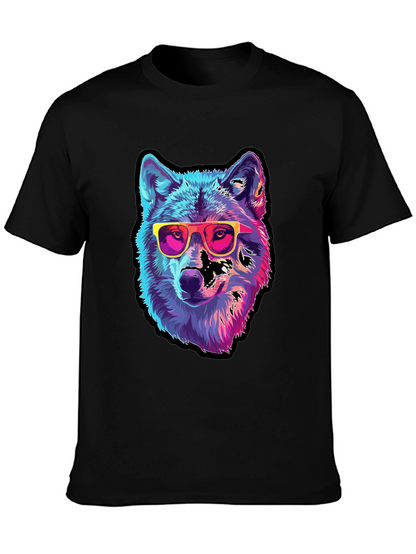 Cool Wolf Graphic Tee - Black