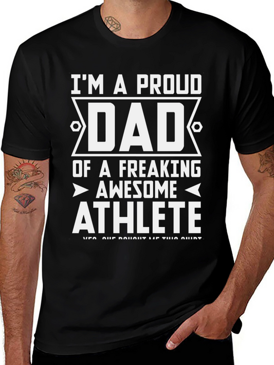 Proud Dad Athlete Graphic Tee