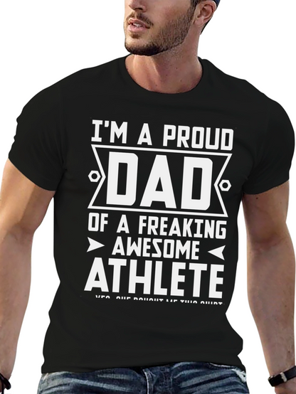Proud Dad Athlete Graphic Tee