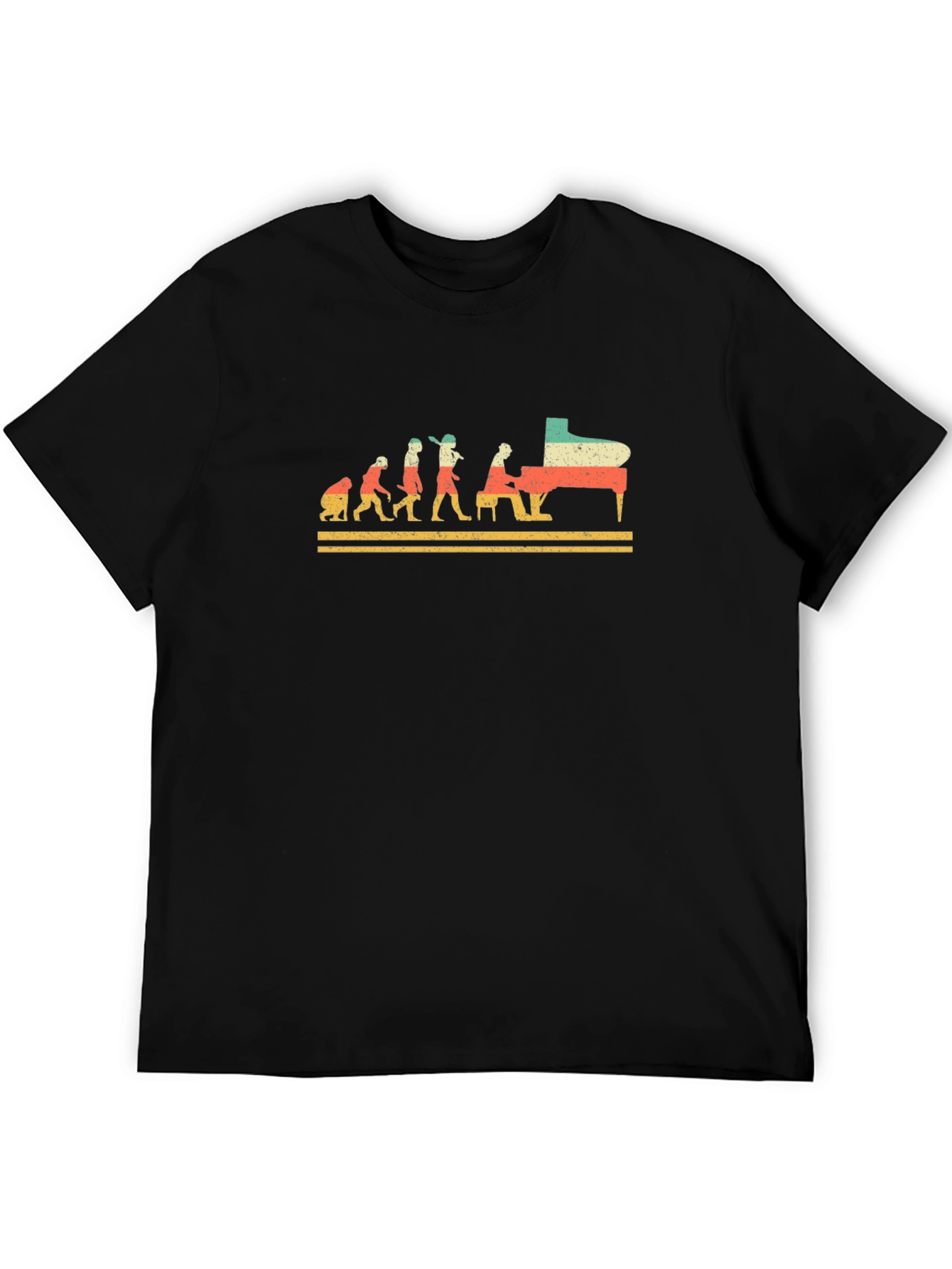 Piano Evolution Graphic Tee - Musician Gift