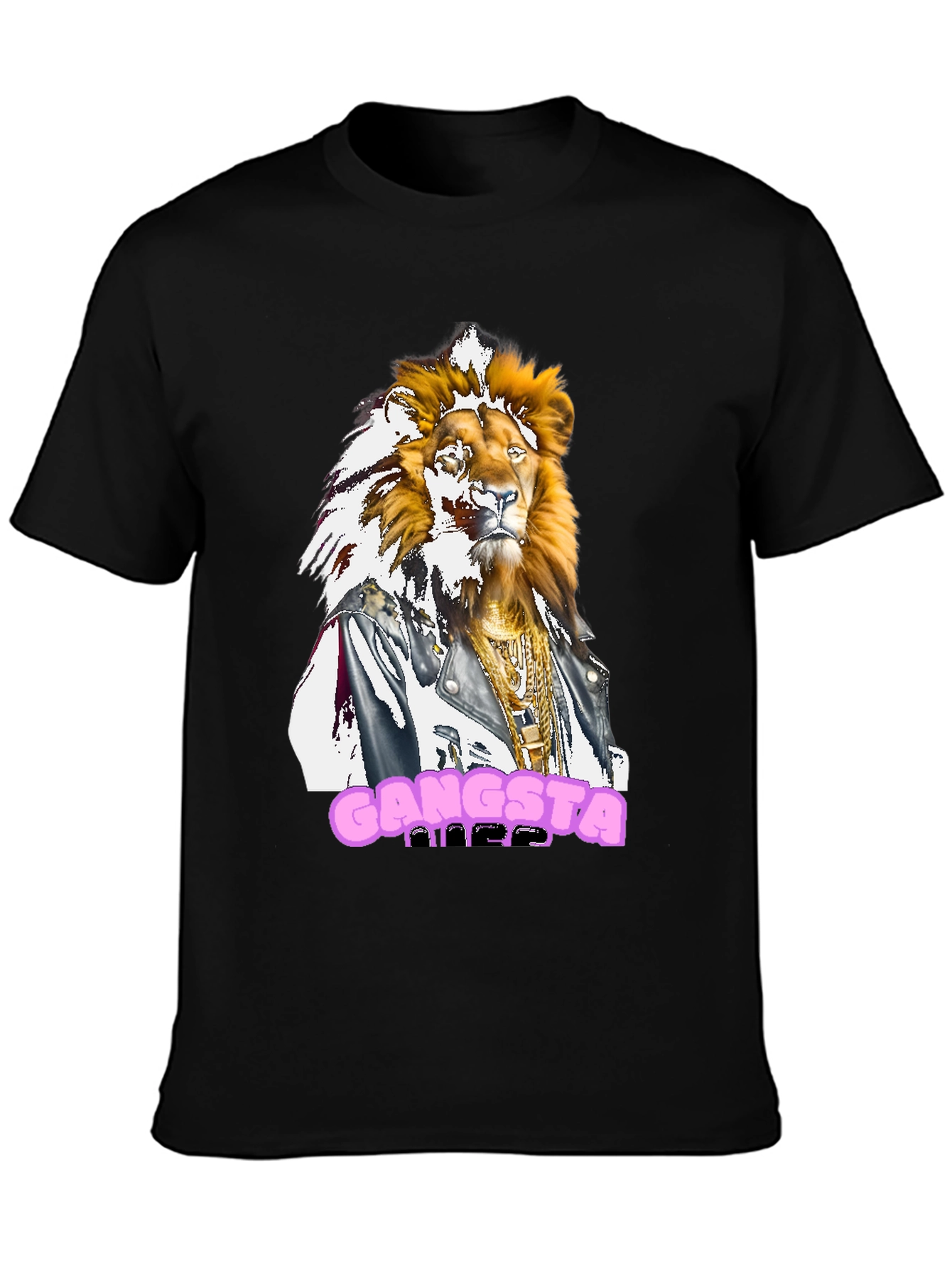 Gangsta Lion Graphic Tee - Streetwear Style