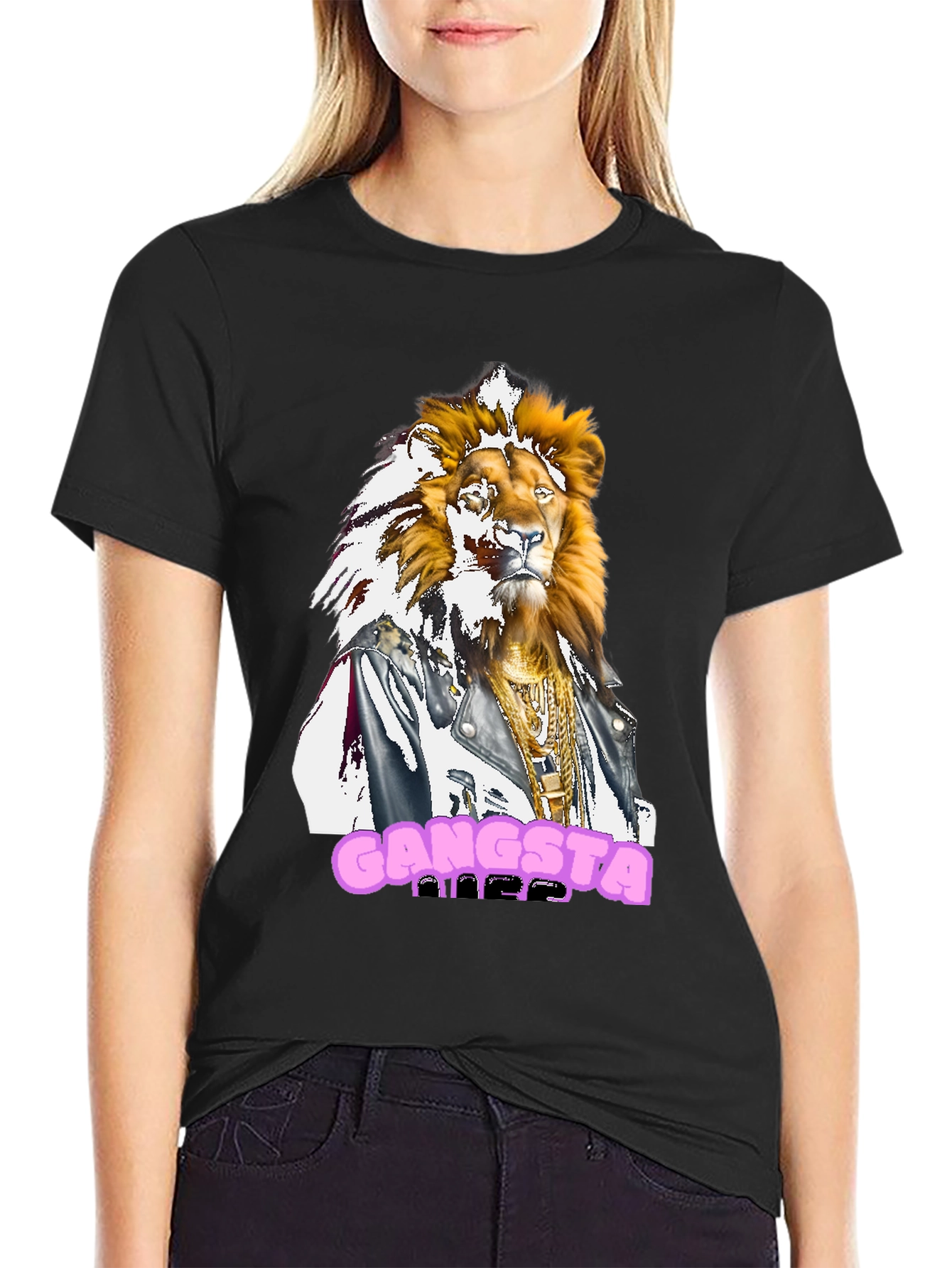 Gangsta Lion Graphic Tee - Streetwear Style