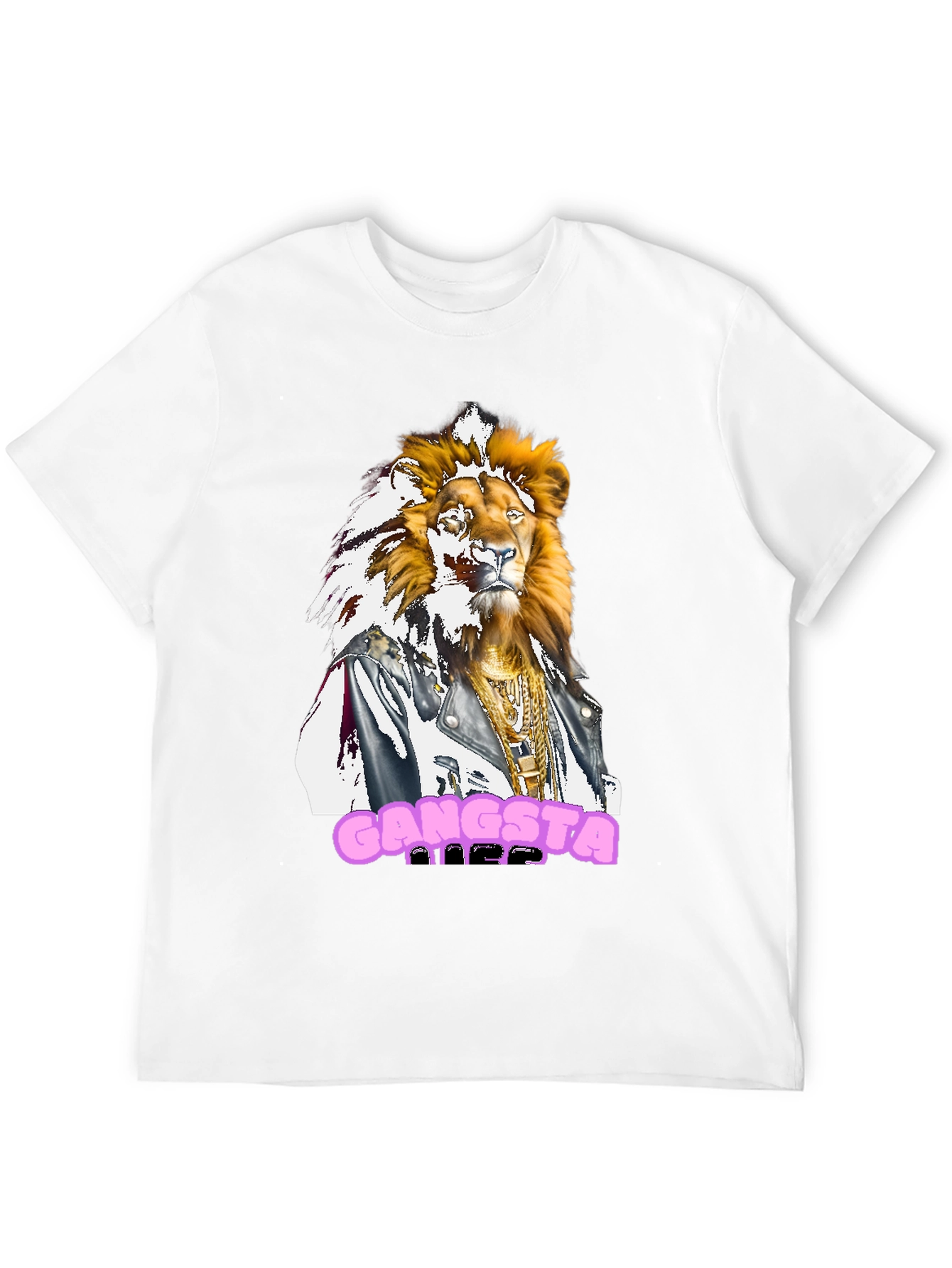 Gangsta Lion Graphic Tee - Streetwear Style