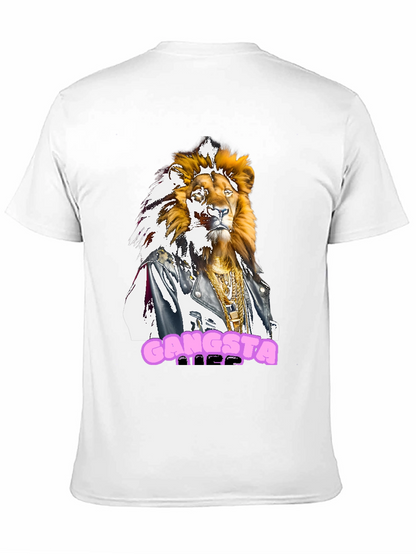 Gangsta Lion Graphic Tee - Streetwear Style