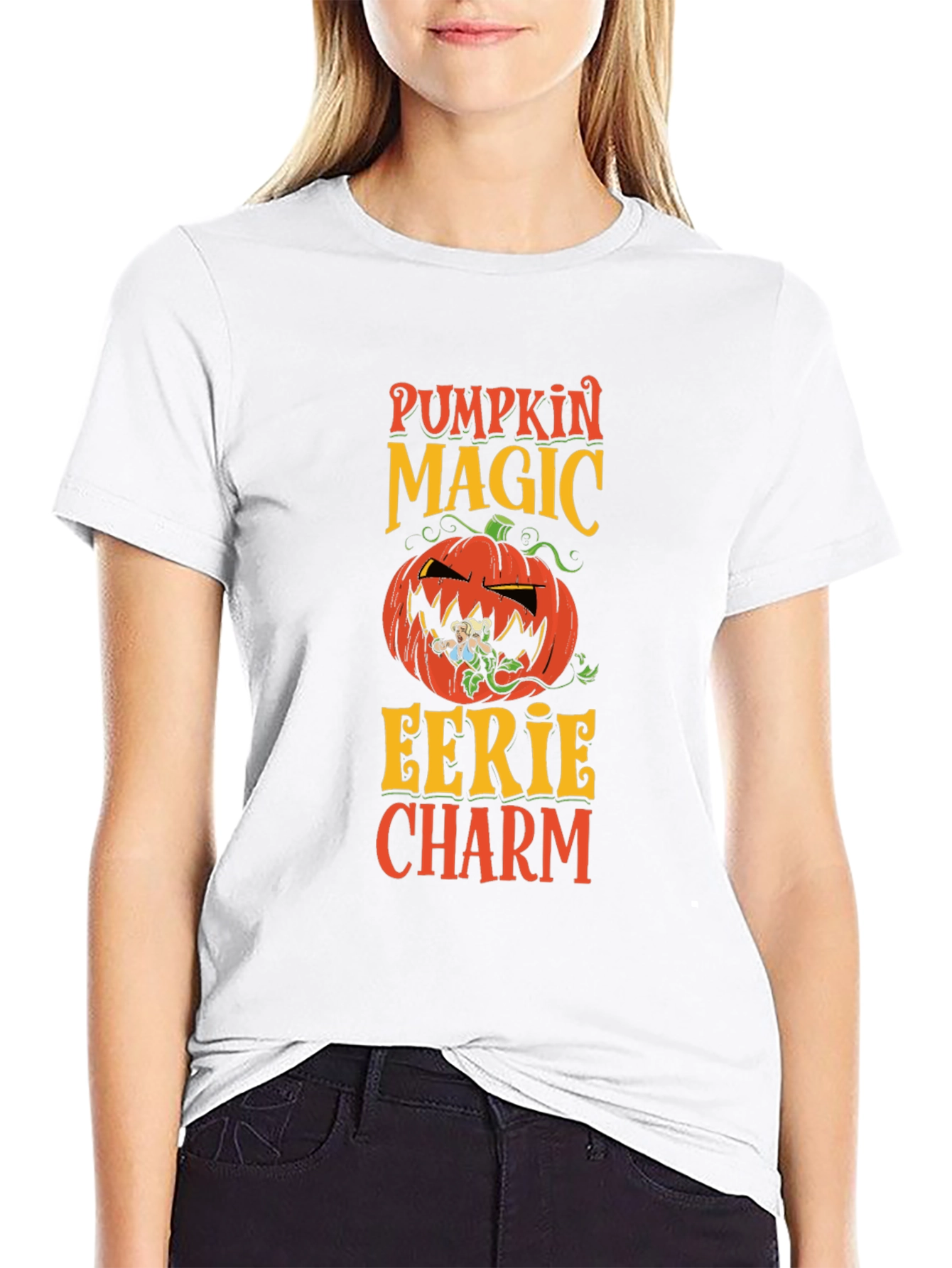 Pumpkin Magic Eerie Charm Halloween T-Shirt