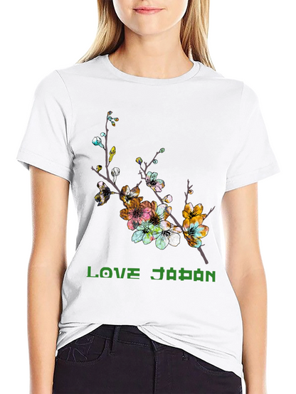 Love Japan Cherry Blossom Graphic T-Shirt