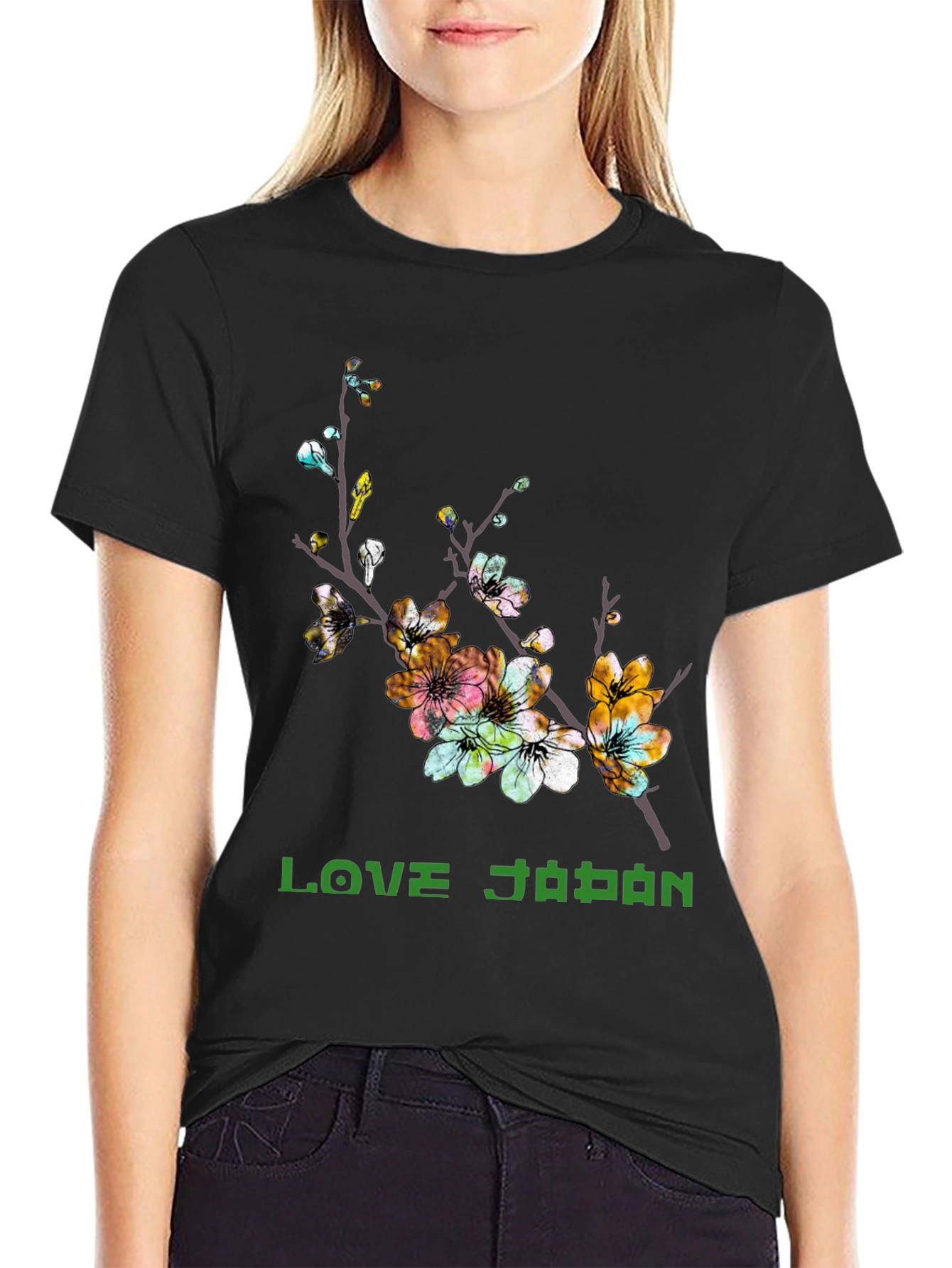 Love Japan Cherry Blossom Graphic T-Shirt