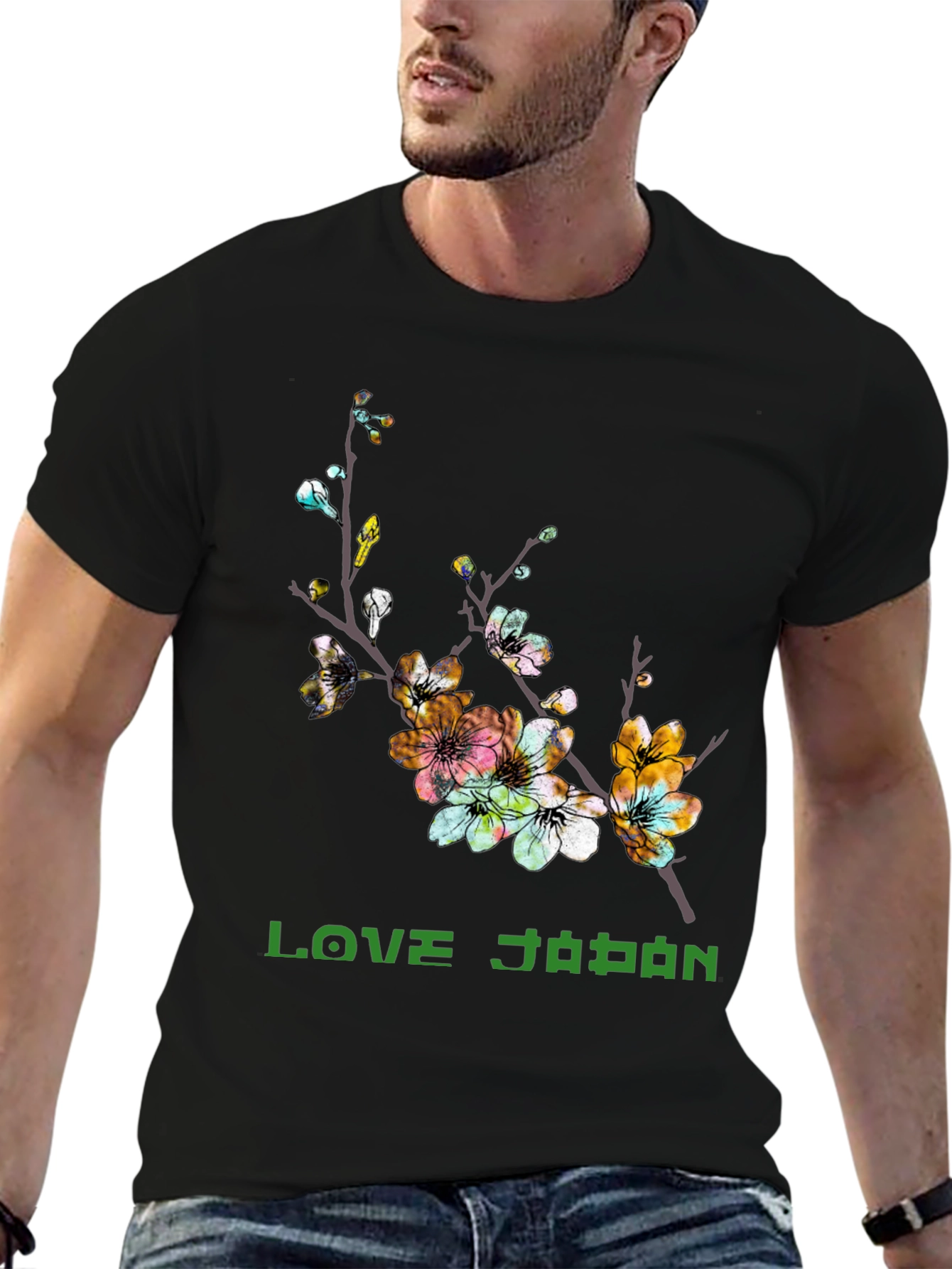 Love Japan Cherry Blossom Graphic T-Shirt
