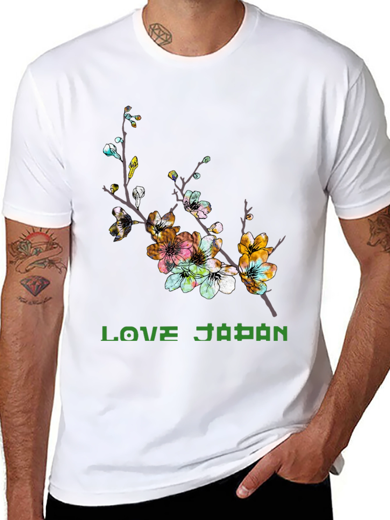 Love Japan Cherry Blossom Graphic T-Shirt