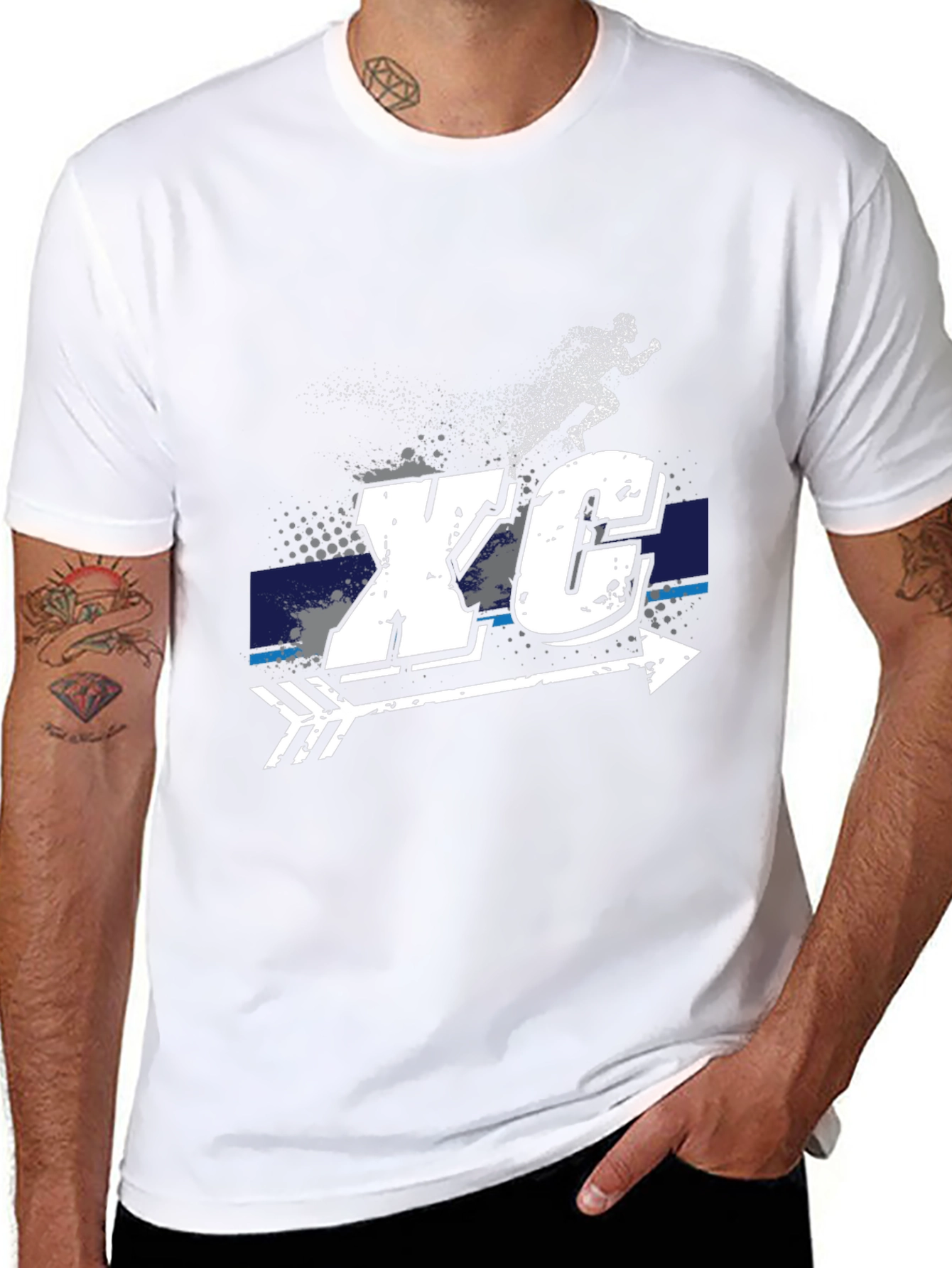 XC Cross Country Running T-Shirt Arrow Graphic