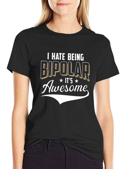 Funny Bipolar Graphic Tee - Black