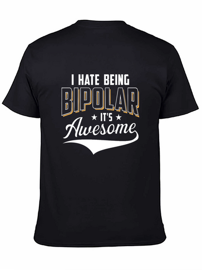 Funny Bipolar Graphic Tee - Black