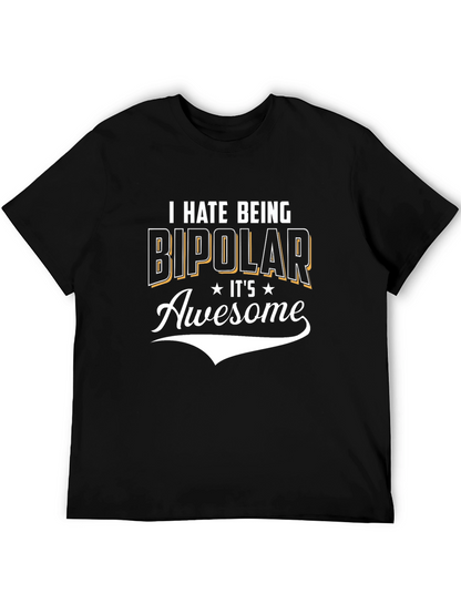 Funny Bipolar Graphic Tee - Black