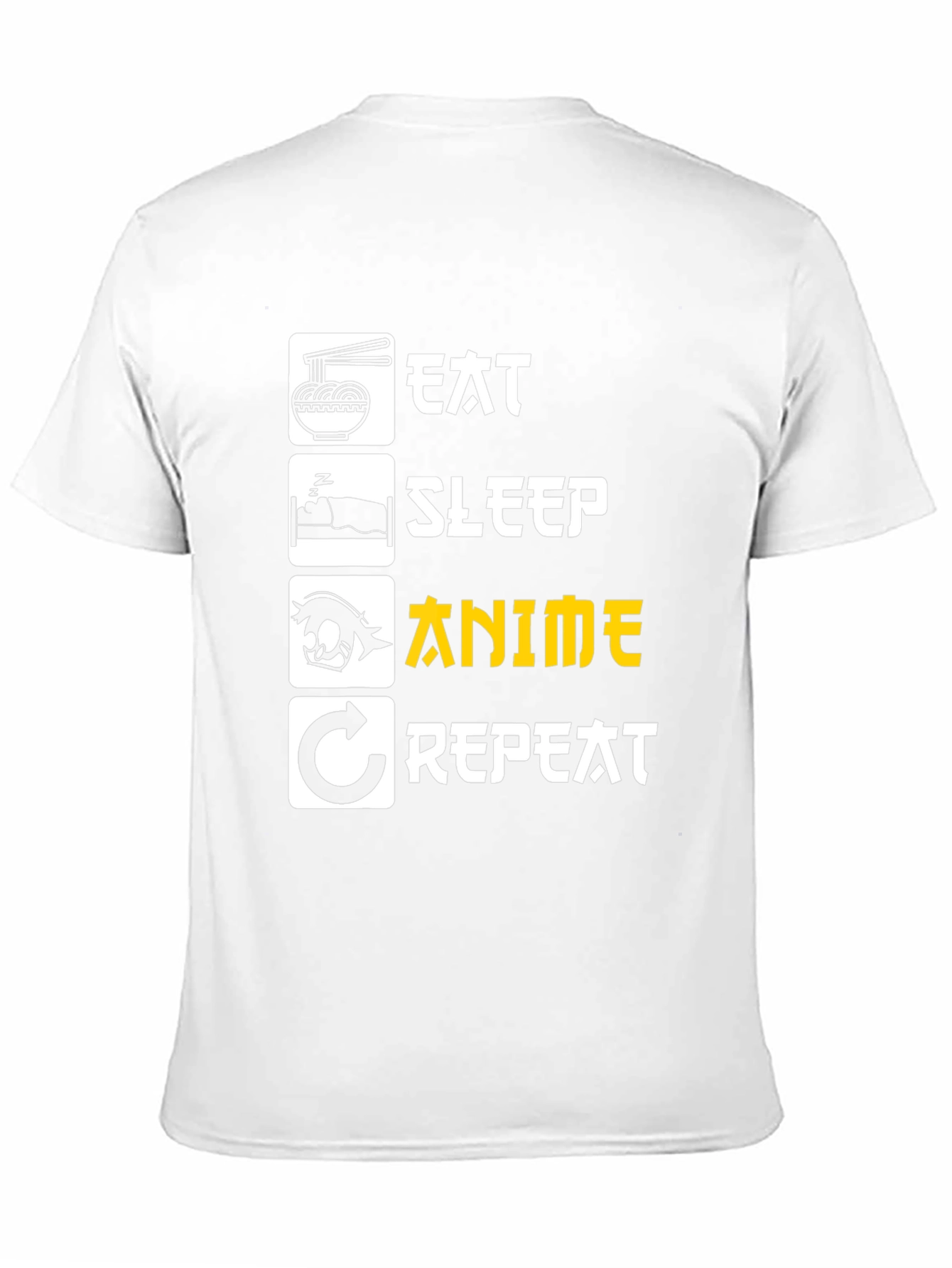 Eat Sleep Anime Repeat Graphic Tee