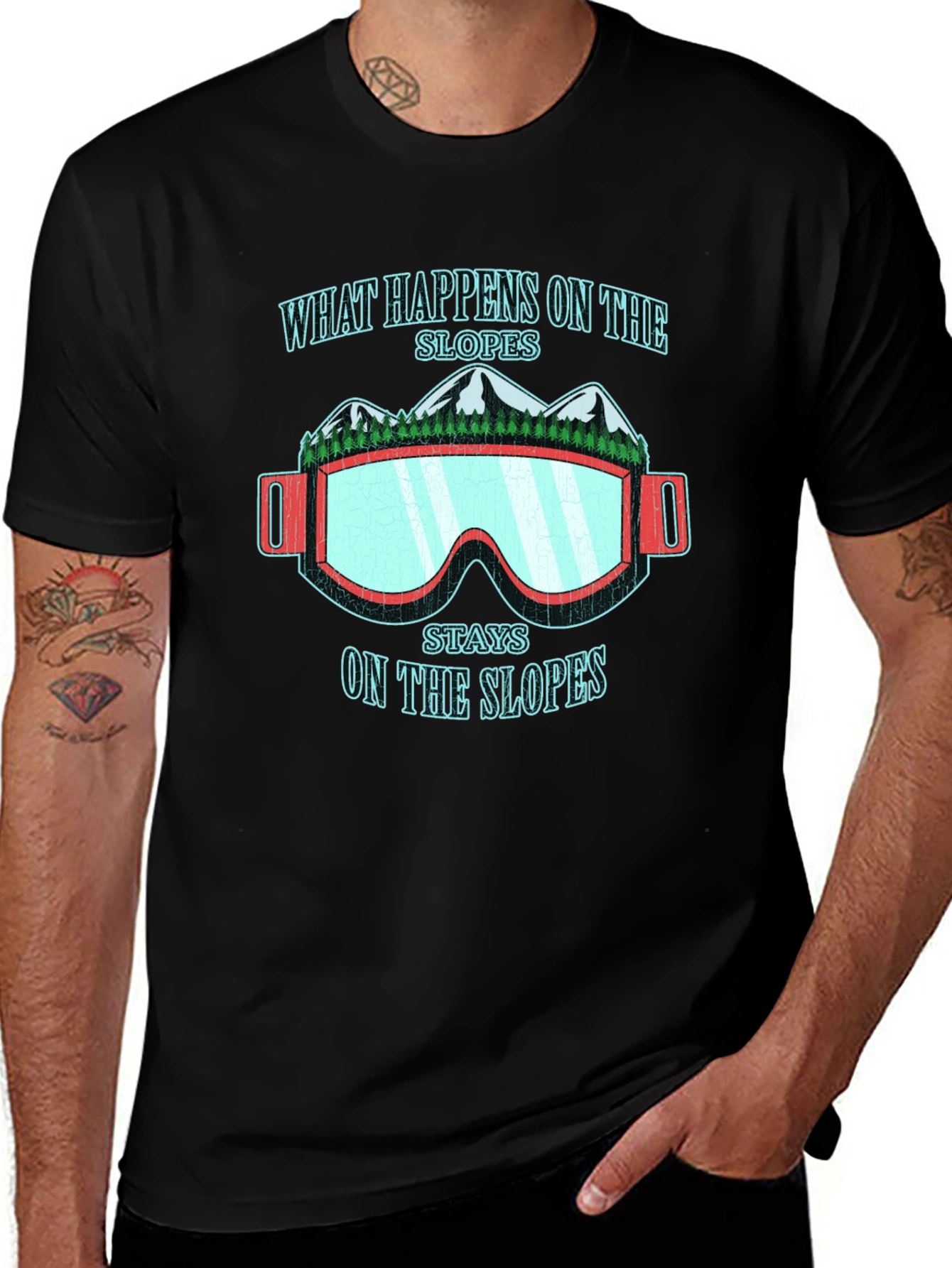 What Happens On The Slopes Graphic T-Shirt