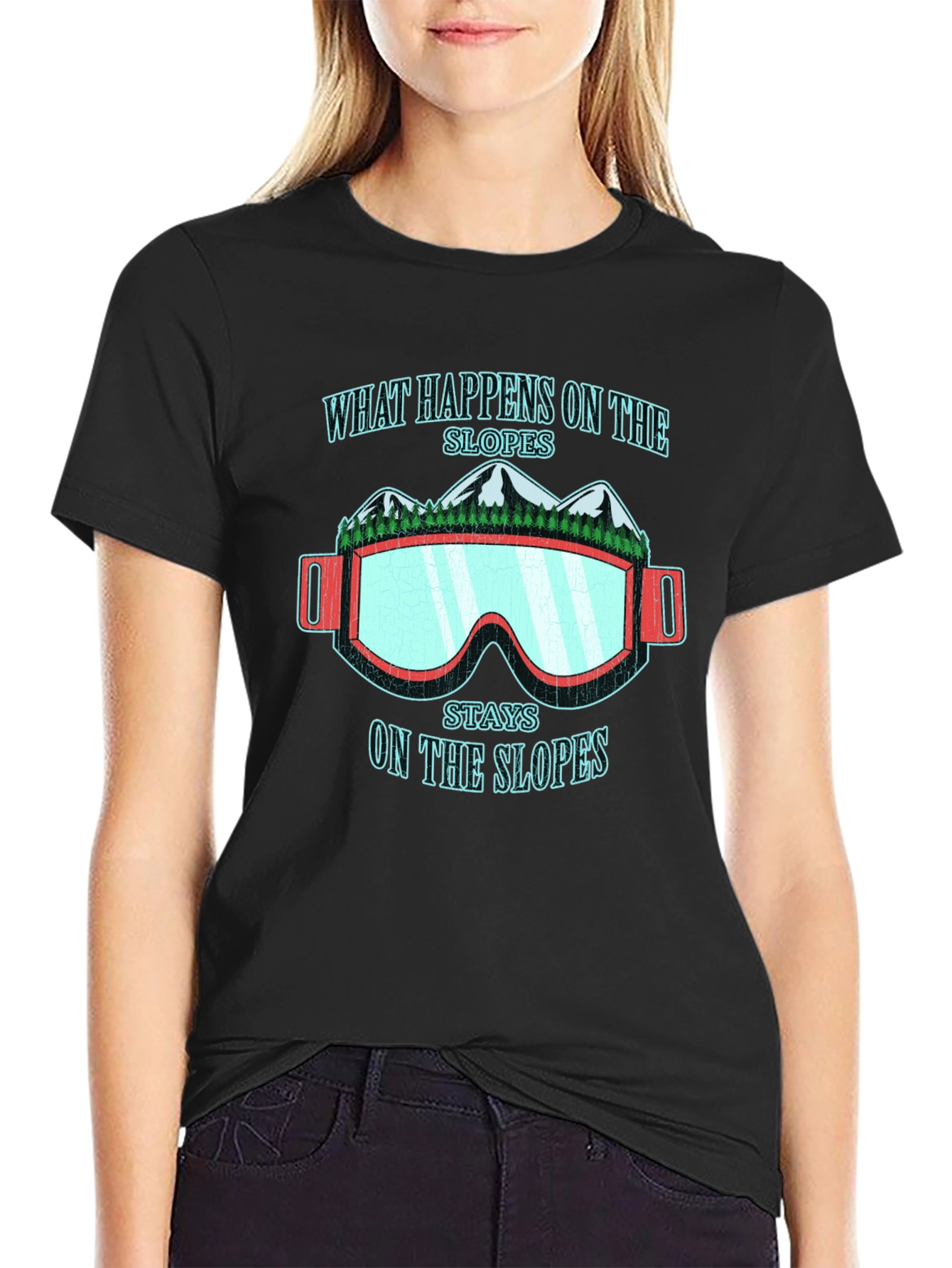 What Happens On The Slopes Graphic T-Shirt