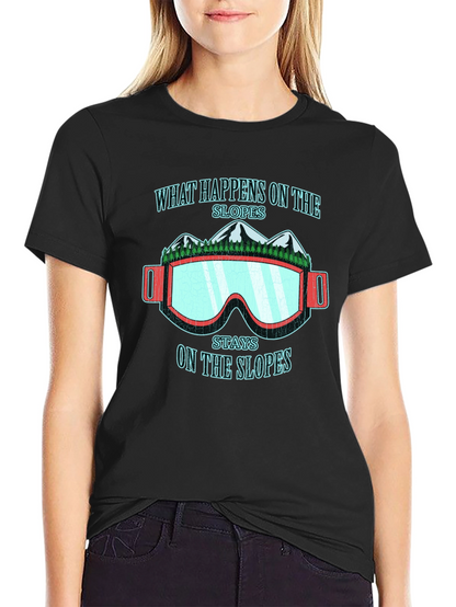 What Happens On The Slopes Graphic T-Shirt
